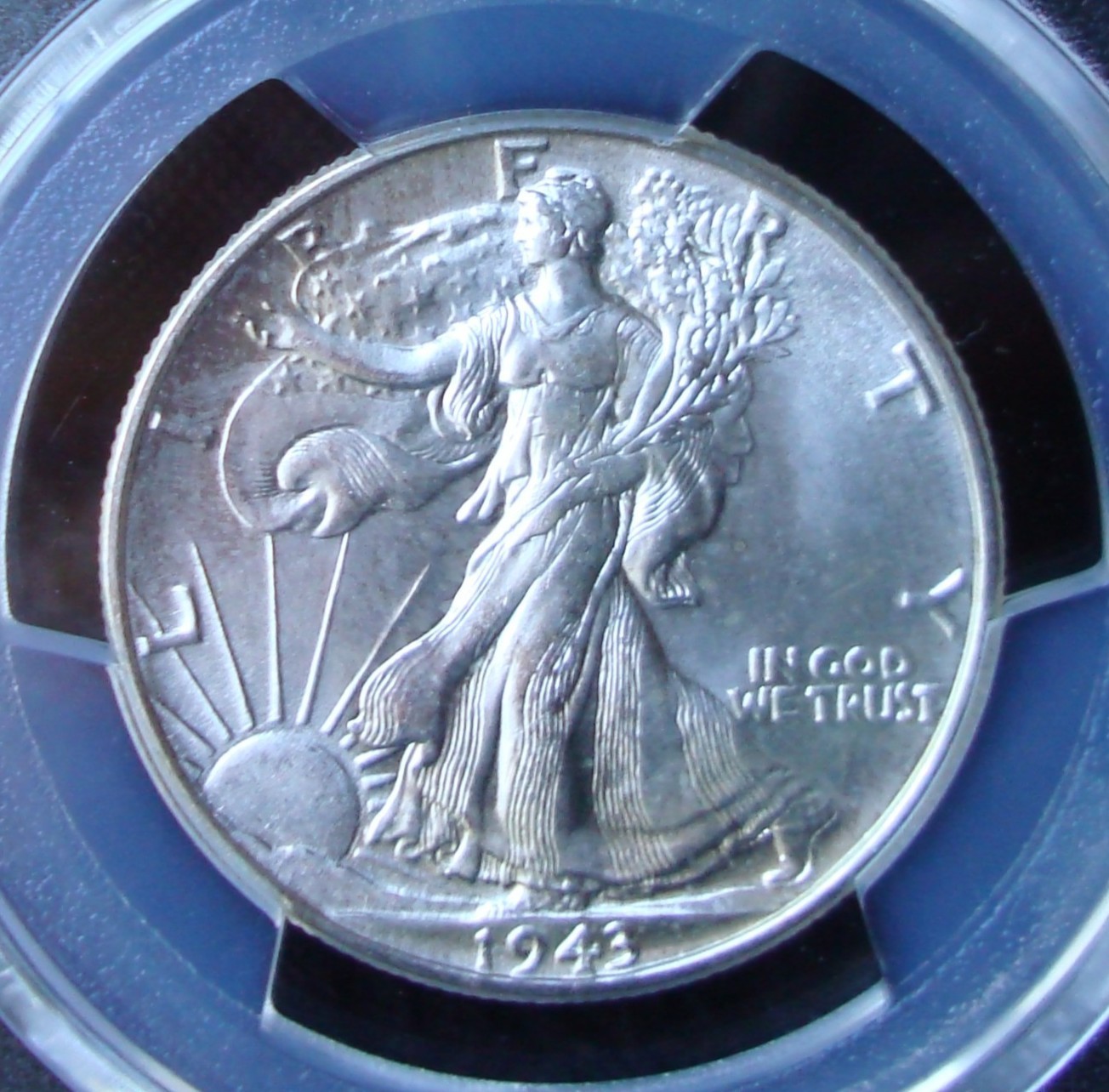 1943 Walking Liberty Silver Half Dollar - PCGS MS 65 - Gold Shield