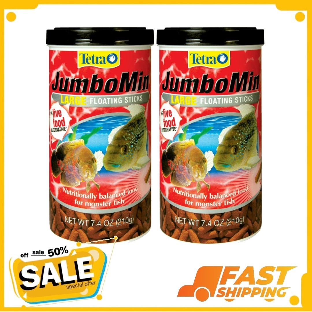 (2 pack) Tetra JumboMin Large Floating Sticks, Food for Monster Fish, 7.4 Ounce