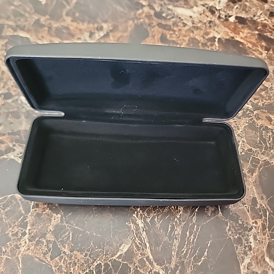 Lucky Brand Hardshell Glasses Case Black Clamshell Lined Storage New