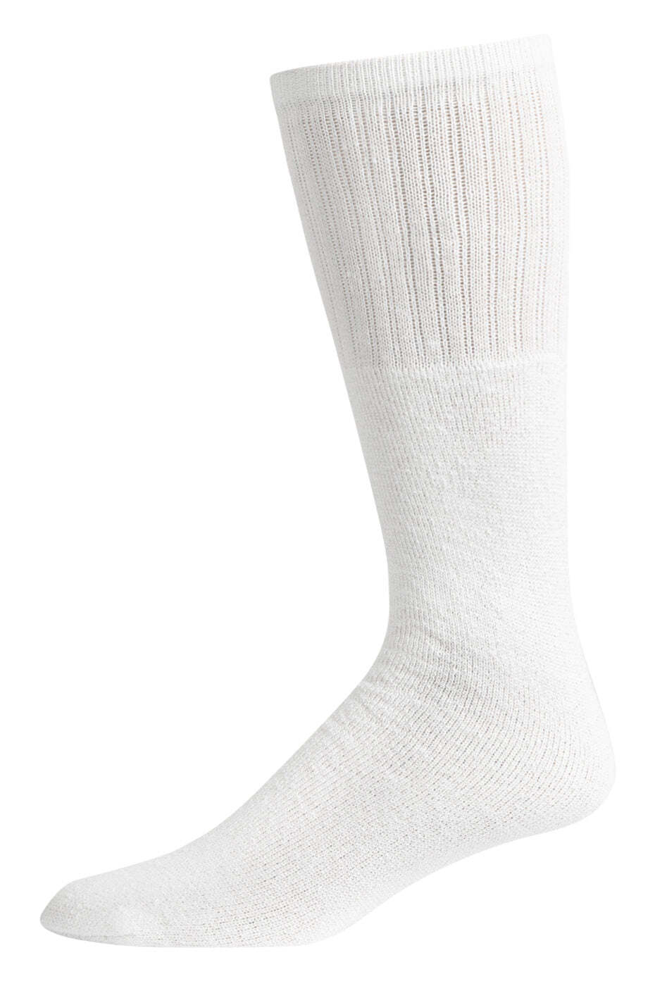 Mens 6 Pair Knocker ALL WHITE Black COTTON Tube Sock Cushion First Quality 10-15