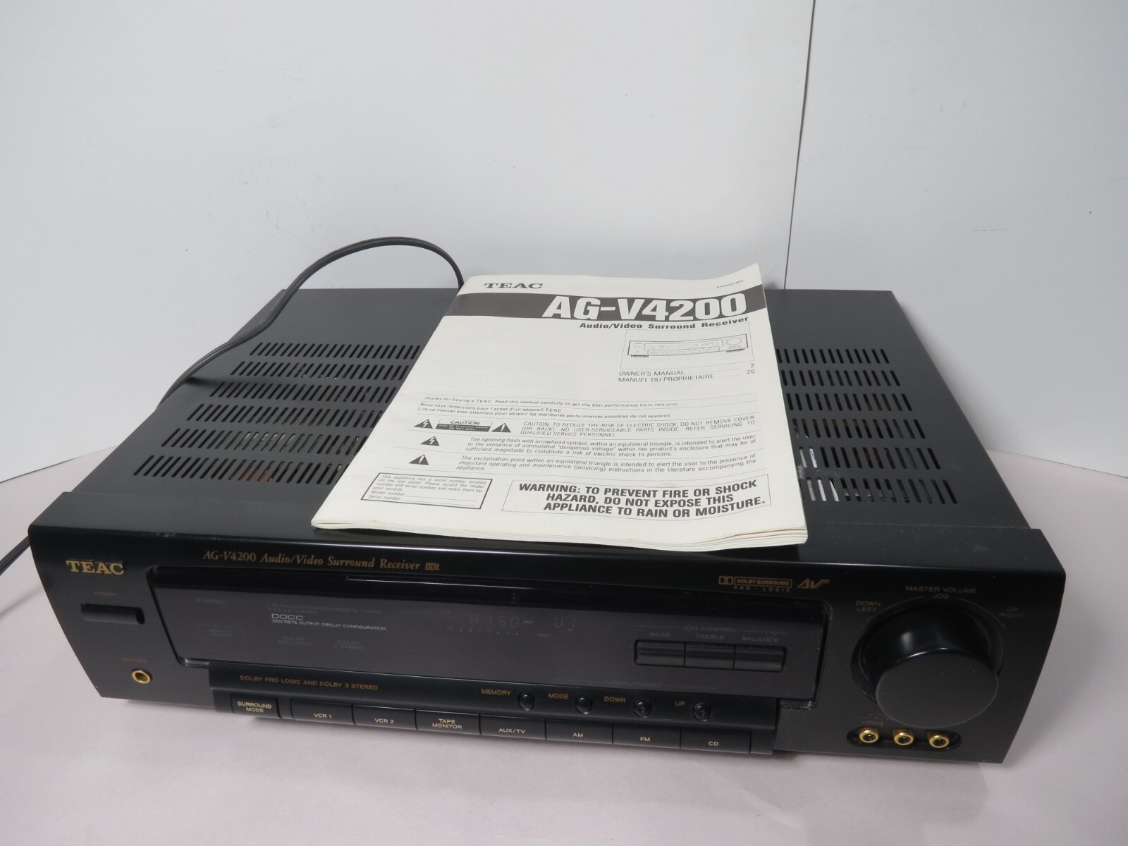 Teac AG-V4200 Audio/ Video Surround Sound Receiver Home Theater Stereo WORKS