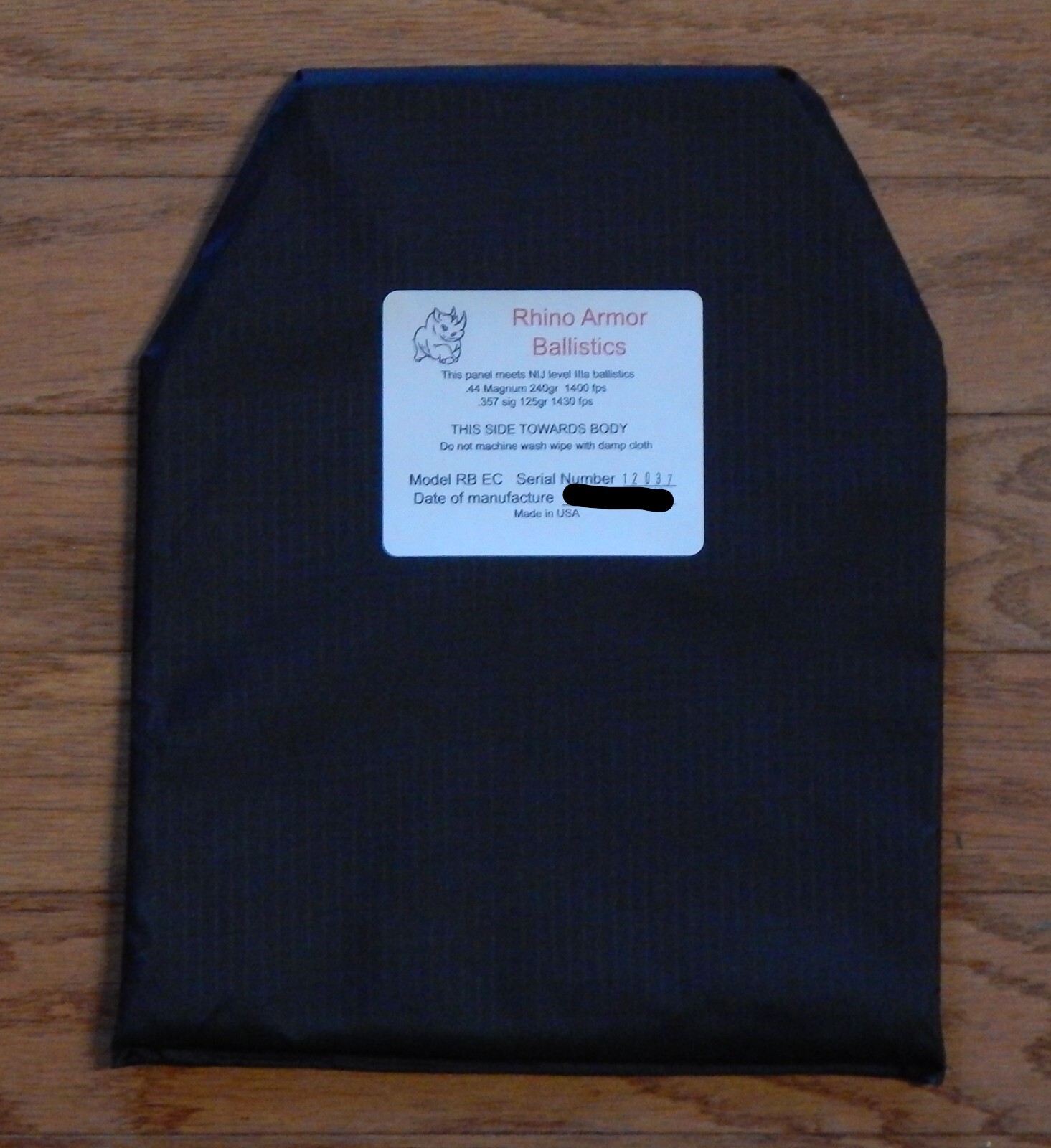 NEW BULLETPROOF INSERT 11"x14" LEVEL IIIa OPERATOR CUT Budget Line