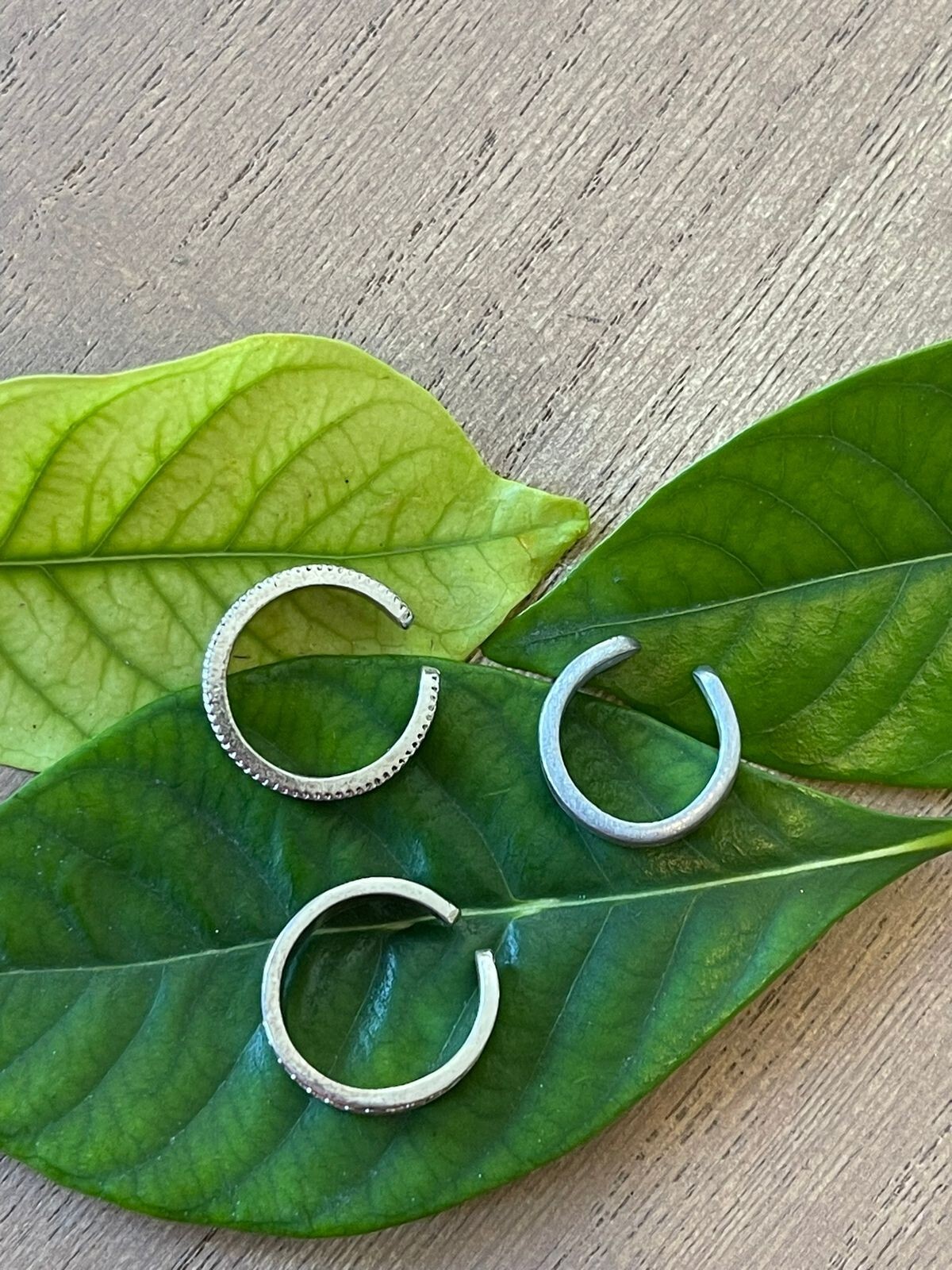 SILVER TONE Toe Finger Tip Ring Lot Of 3