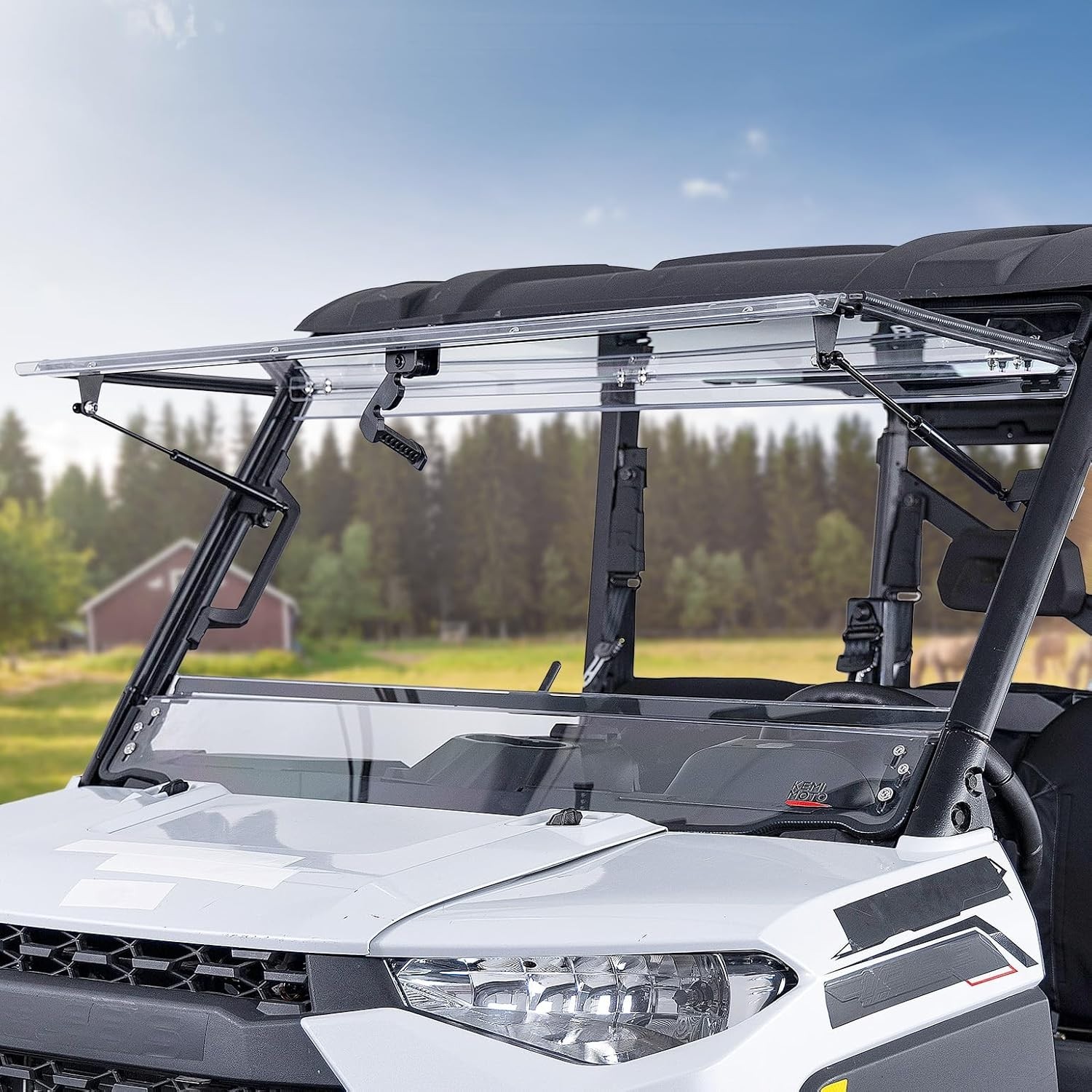 3-IN-1 Flip Windshield for Polaris Ranger XP 900/1000/ Crew XP 1000 2014-2026