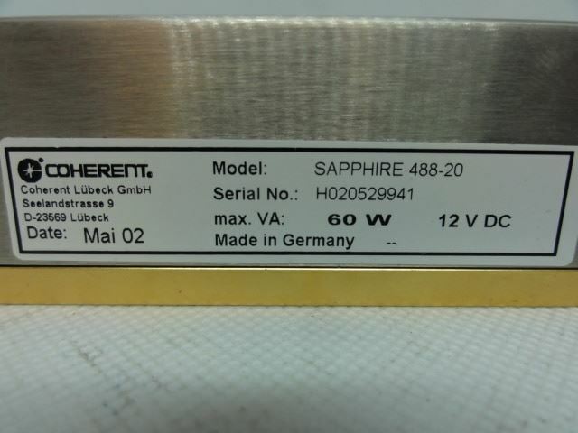 Coherent Model Sapphire 488-20 Laser Head