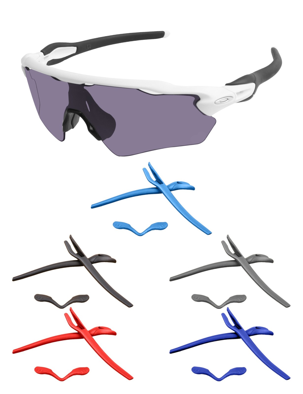 Replacement Earsocks Nosepads Rubber Kits for Oakley Radar EV Path OO9208/Pitch