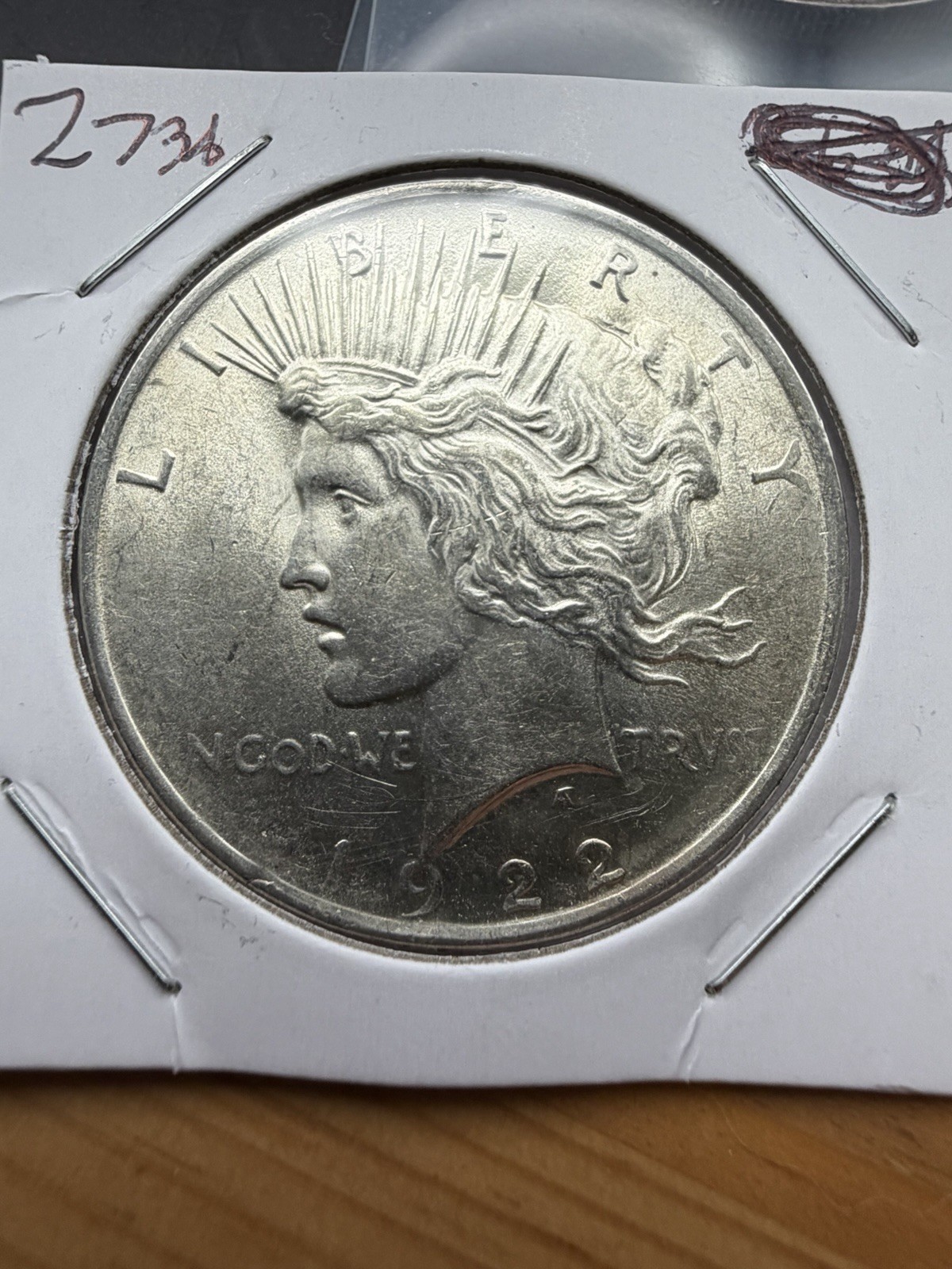 1922 Peace Dollar - Unc - As Shown! (#2738)
