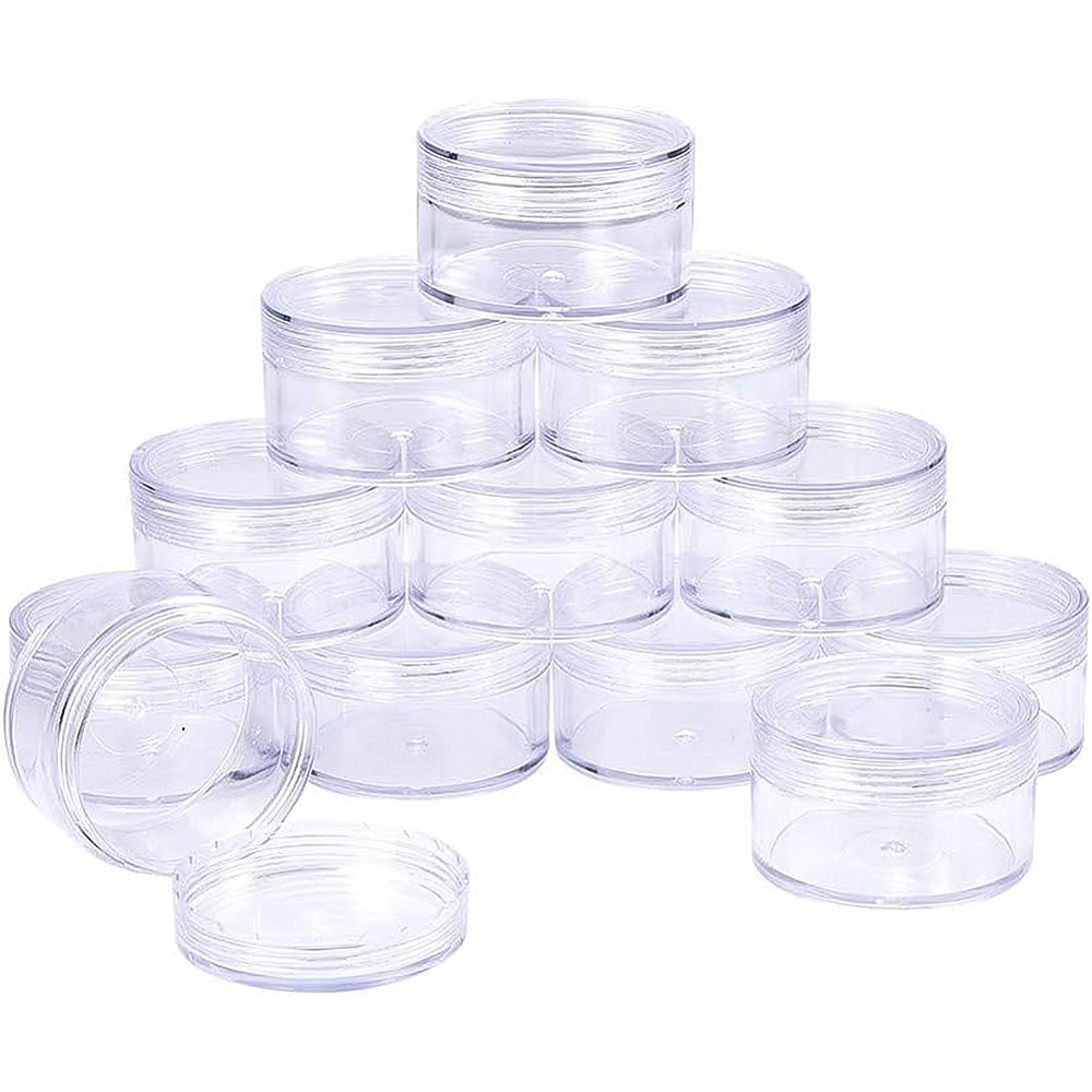 1box Plastic Bead Containers Column Clear 5.6x3.4cm Capacity: 50ml