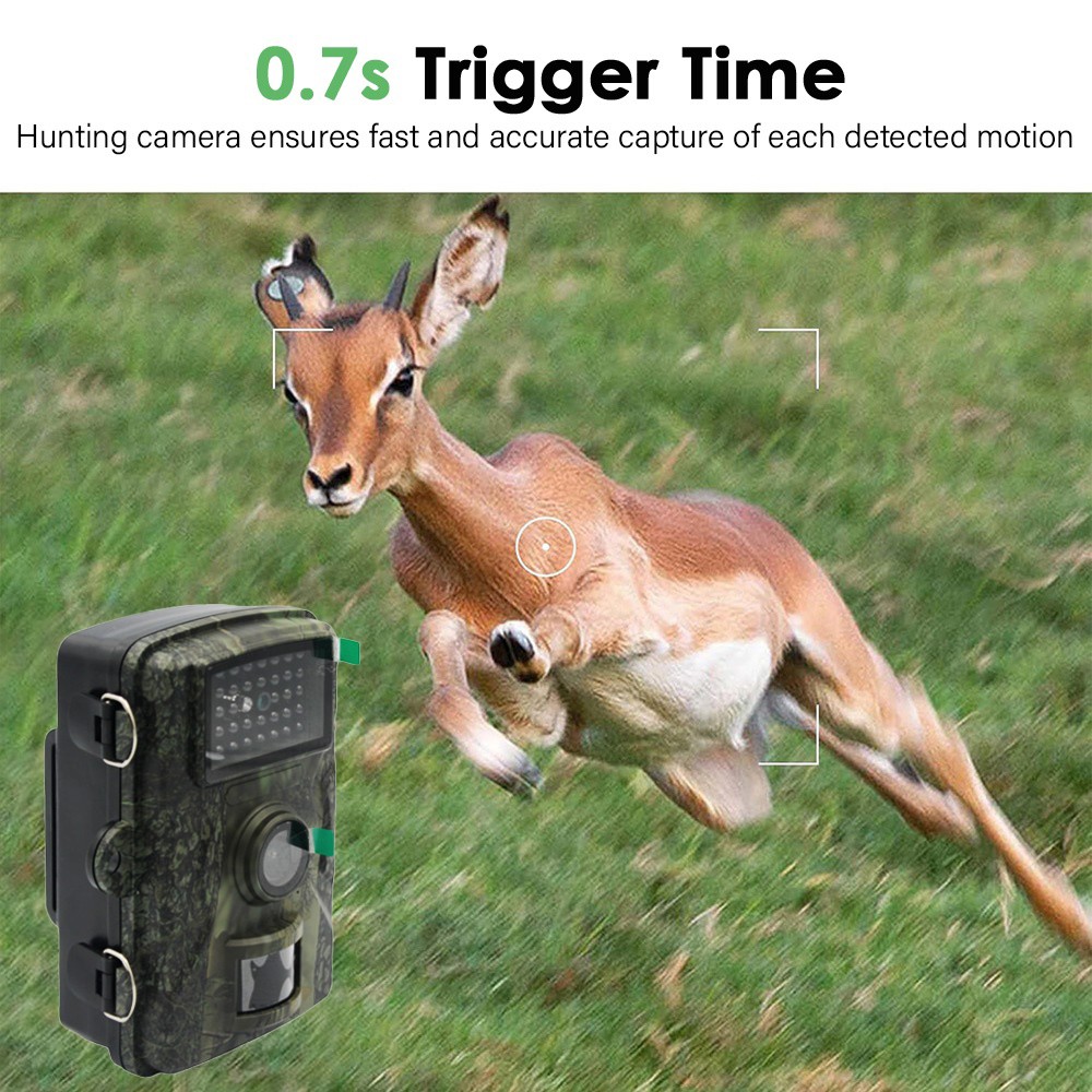 1440P Hunting Game Trail Camera Wildlife Waterproof Cam Night Vision No Glow US