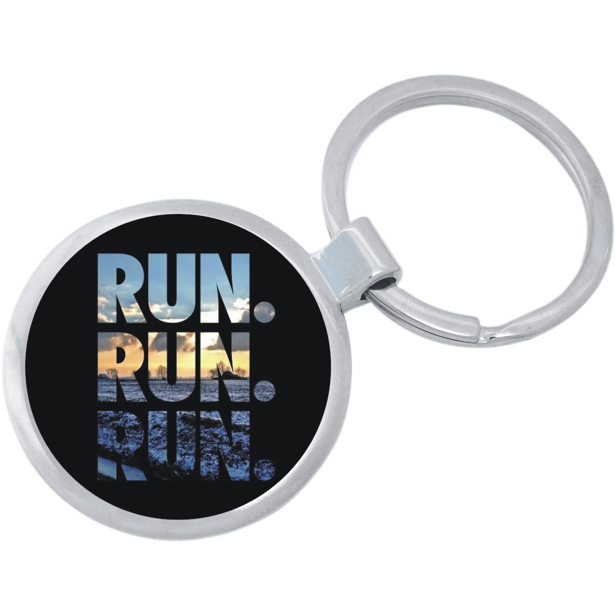 Run Motivation Keychain - Includes 1.25 Inch Loop for Keys or Backpack