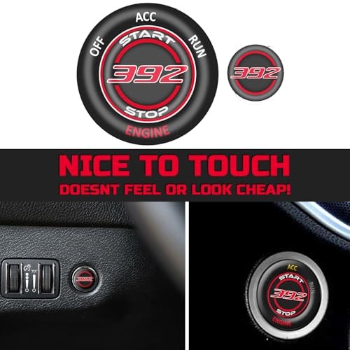 Push Start Button Cover for Dodge Challenger Charger Red - 392 New Style