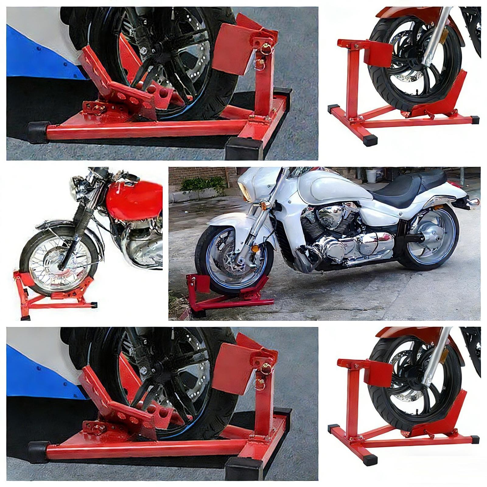 Motorcycle Front Tire Chock Steel Construction Heavy Duty
