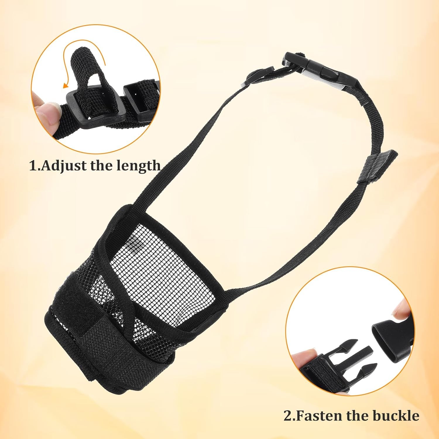 3Pcs Dog Muzzle Soft Mesh Muzzle Small Medium Large Dogs Adjustable Strap