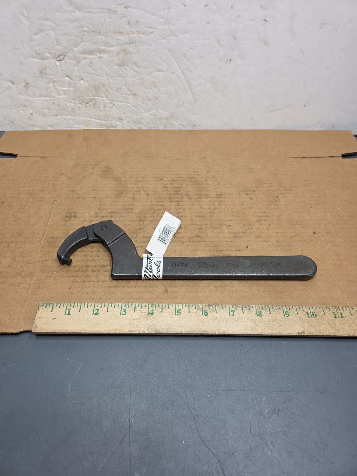 New Martin Tool 474 2–4-3/4 Inch Industrial Black Adjustable Hook Spanner