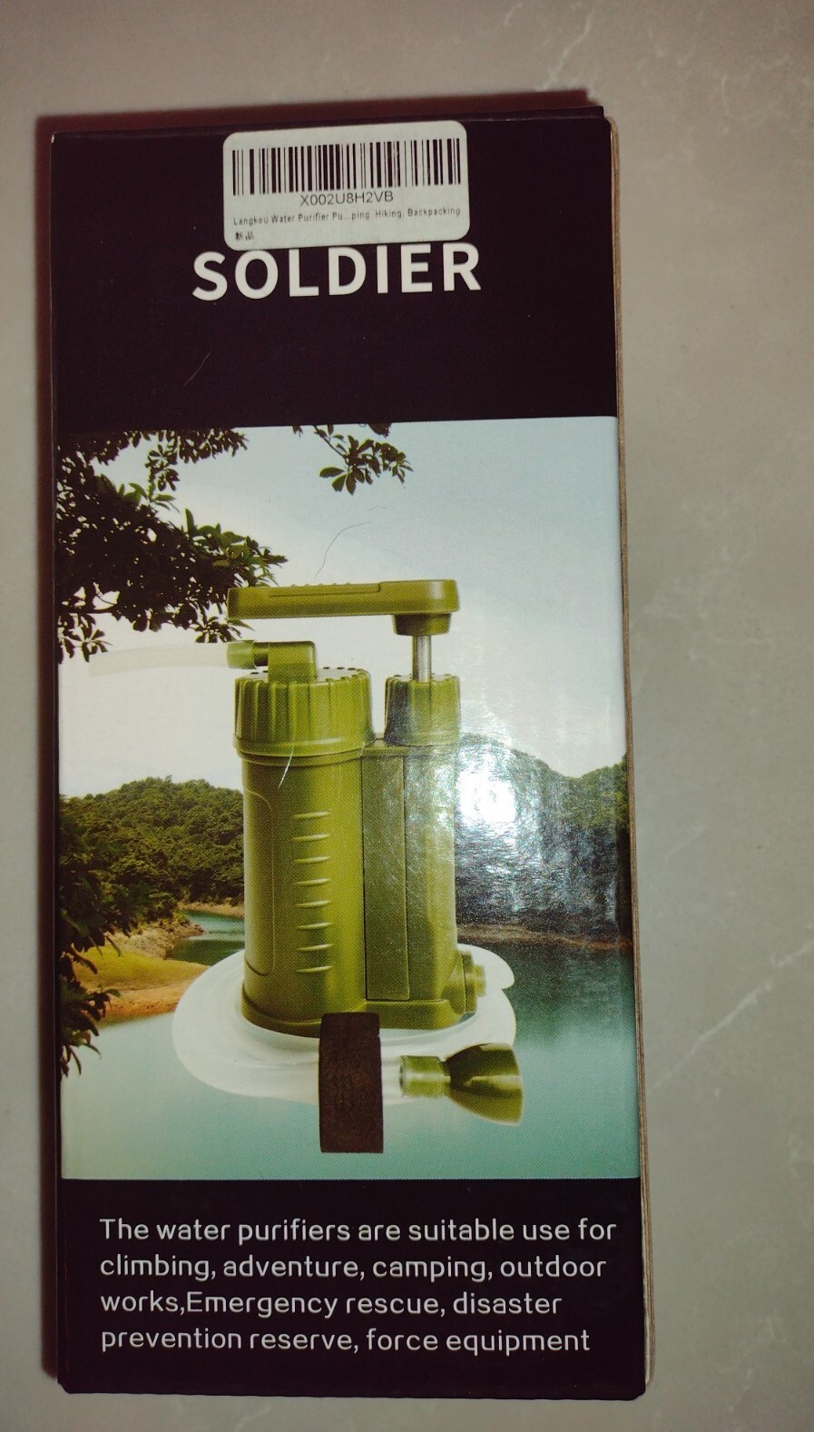 Soldier Portable Water Filtration System Camping Climbing Emergency Rescue  NEW