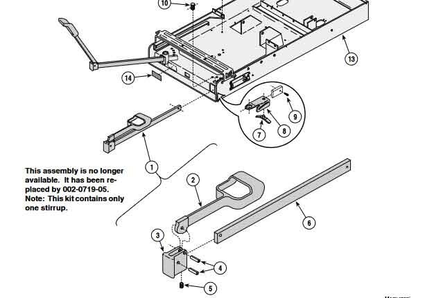 Midmark Ritter 002-0719-05 Tables Stirrup  304 105 404 405 100 104 Exam RPI
