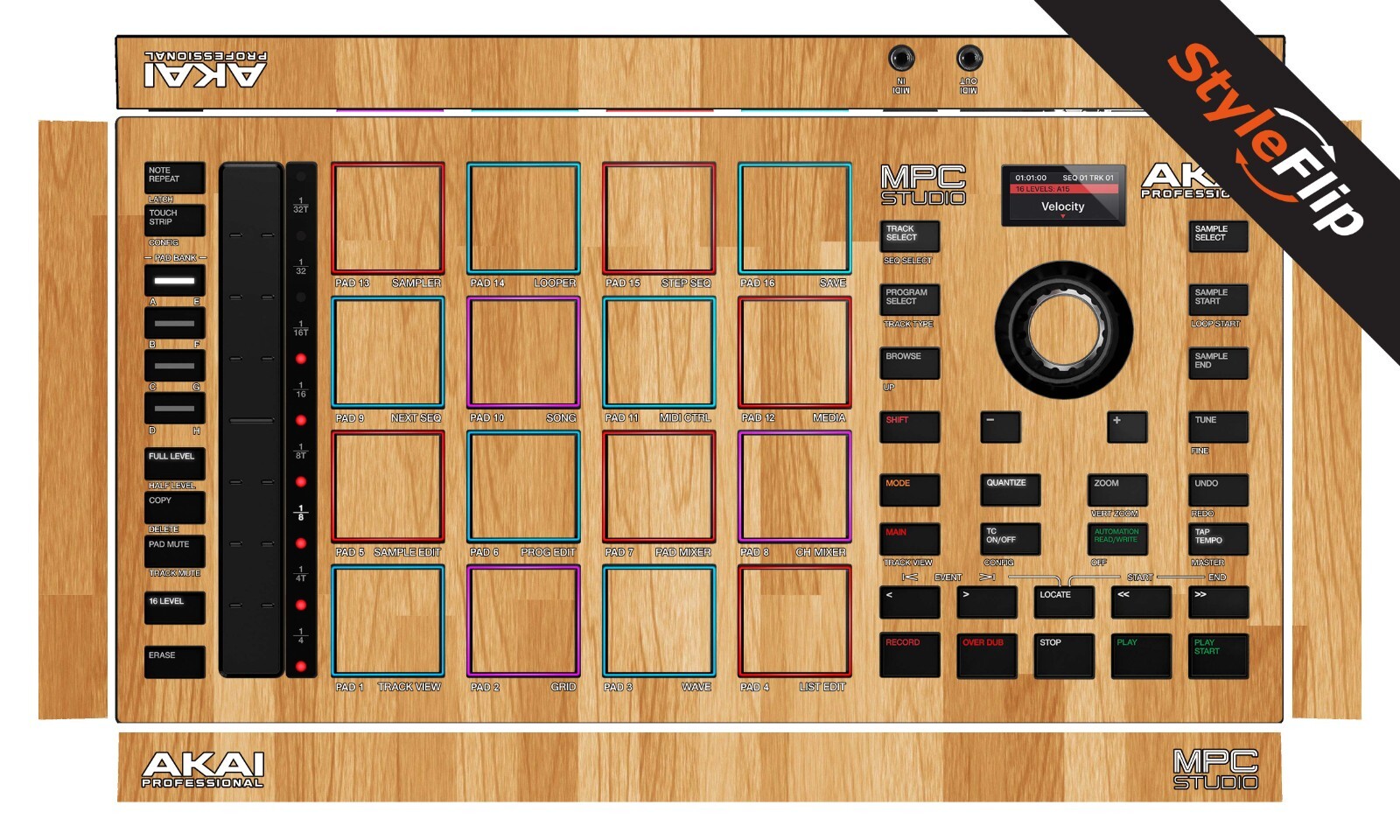 Akai MPC Studio 2 | Wood 5 | Protective Decal | StyleFlip Skins