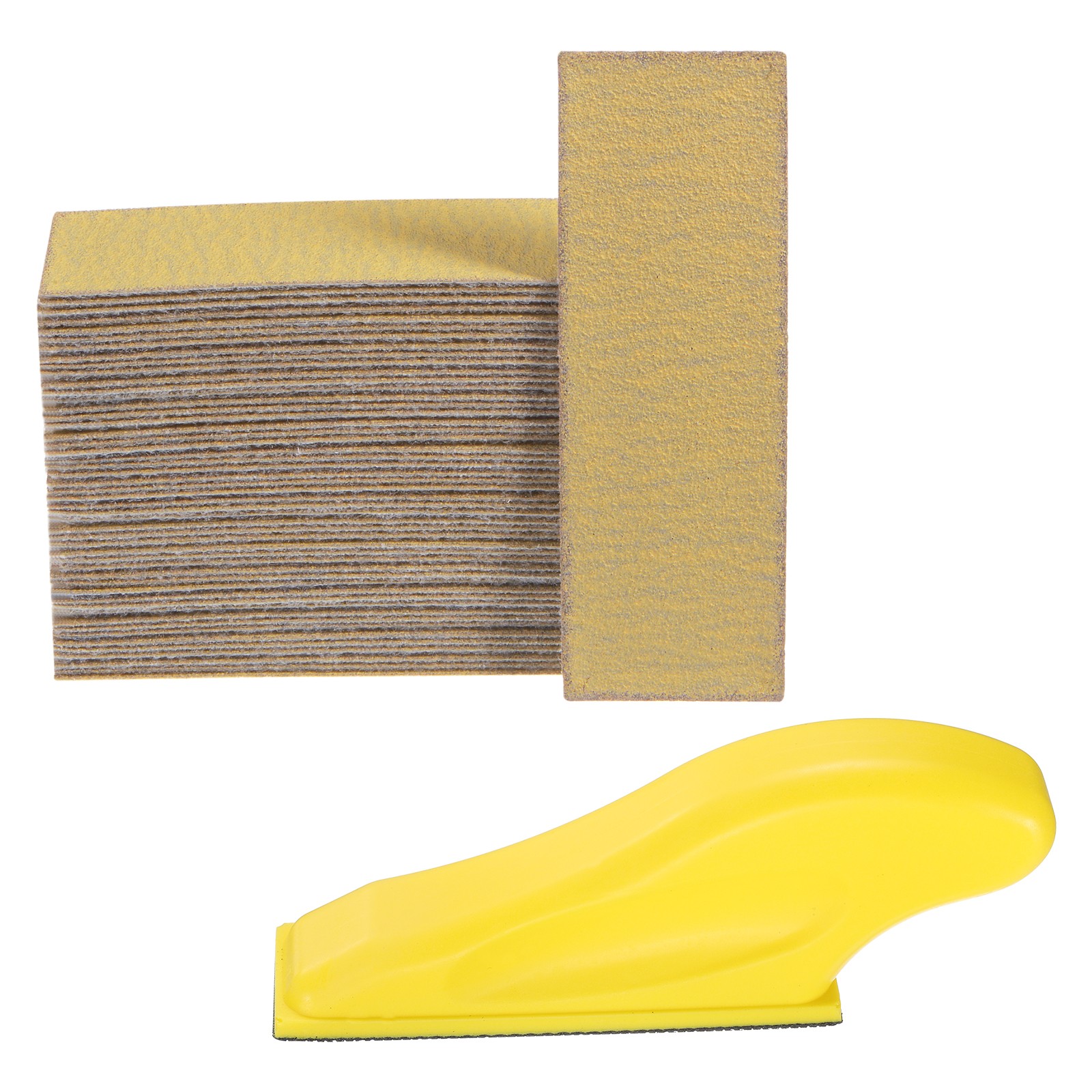 70 Pcs Detail Sander Paper 100 Grit 3.5" x 1.2" Micro Hand Sanding Papers Sheets