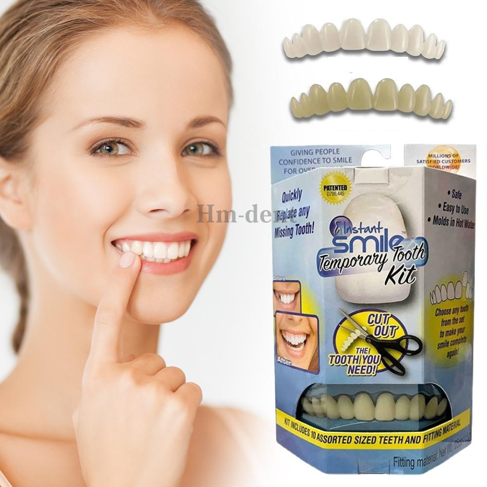 Dental Care Smile Snap on False Teeth Set Veneers Comfort Tooth Repair Filling