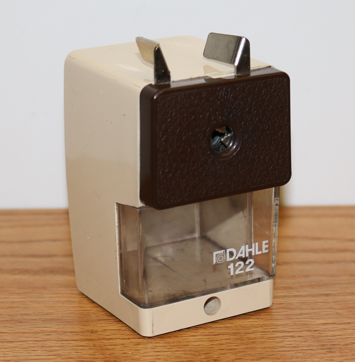 Vintage Dahle 122 Cream/Brown Pencil Sharpener - Made In Germany