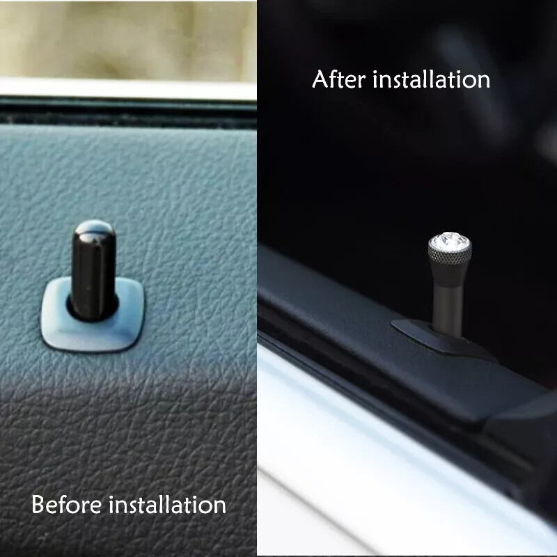 2PCS Crystal Car Interior Door Locking Lock Knob Pull Pins For BMW Mini series