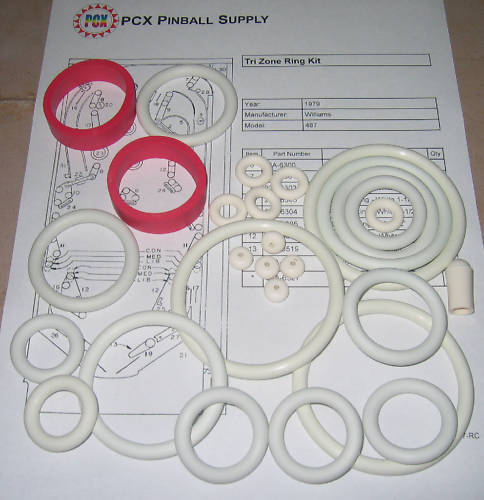 1979 Williams Tri Zone Pinball Rubber Ring Kit