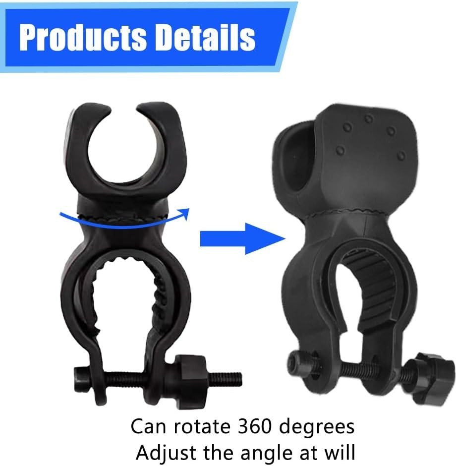 Cane Holder & LED Flashlight Sets for Drive Rollator, Walker, Wheelchair - Un...