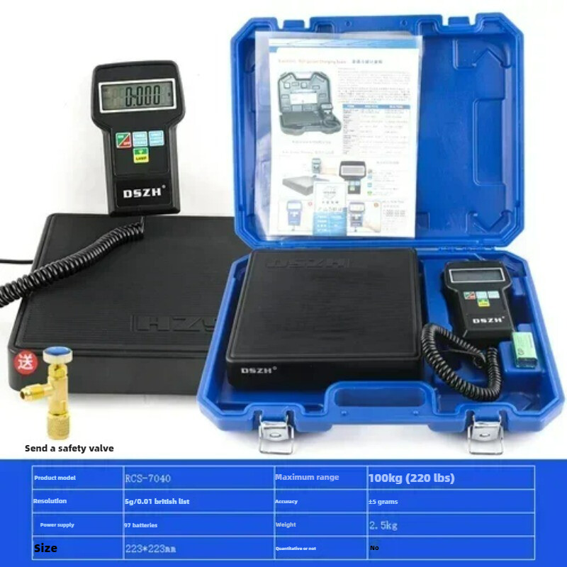 High Accuracy Refrigerant Weighing Scale RCS7040 Portable Electronic Scale Tool