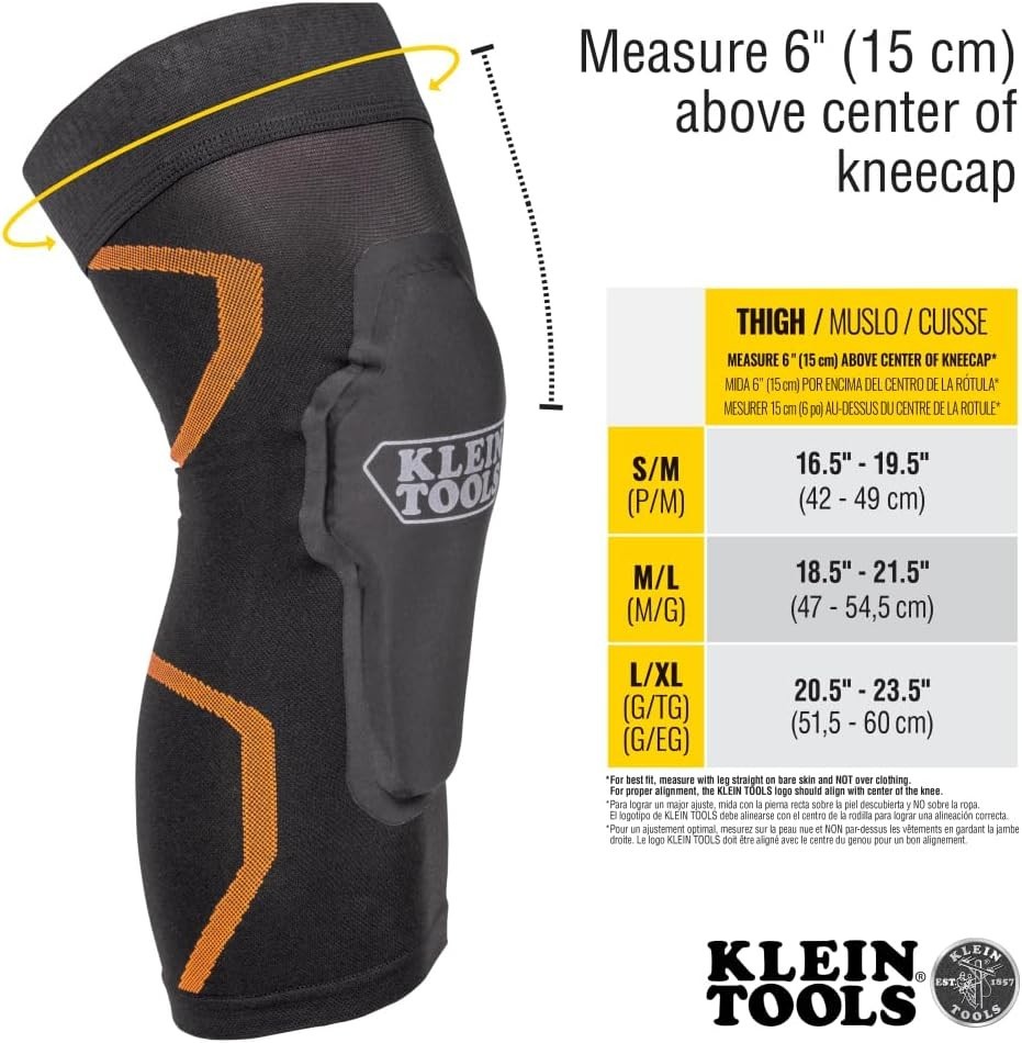 Klein Tools 60624 Knee Pad Compression Sleeve, Size L/XL