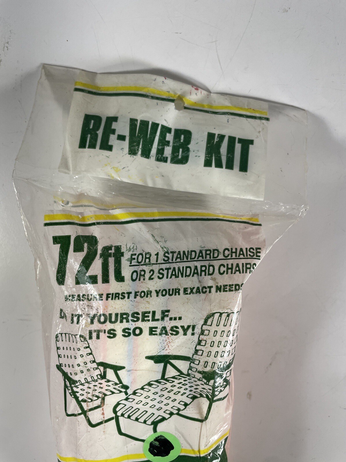 Jordan Re Web Webbing Kit 72’ Cream Blue Peach Lawn Chair Chaise New
