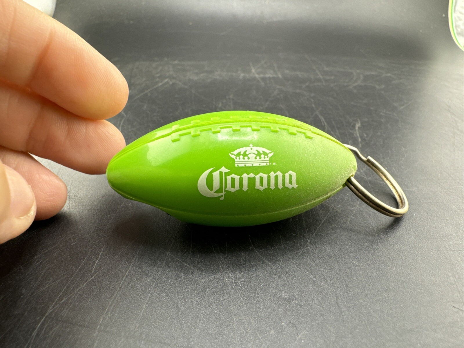 Corona keyring bottle opener football