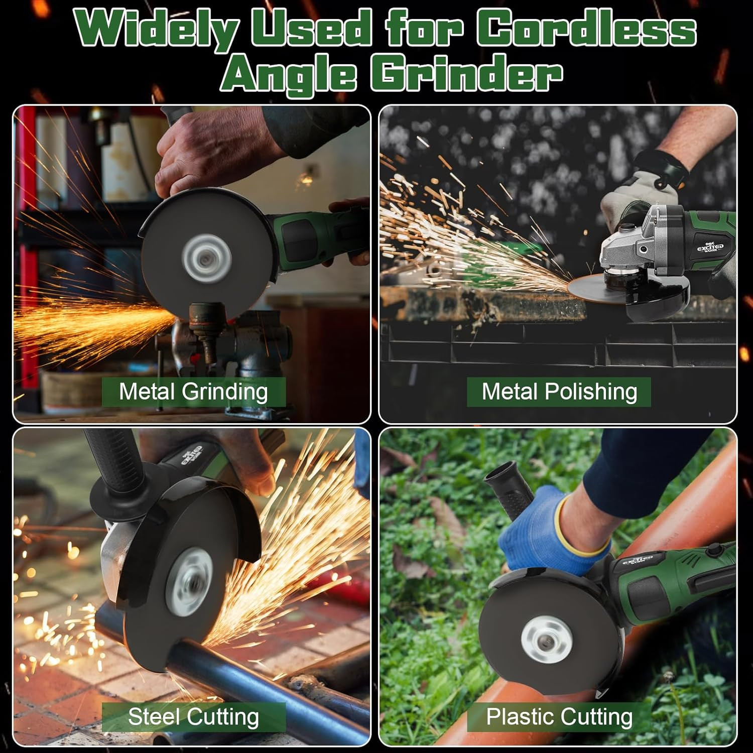 Brushless Angle Grinder, 20V 5-Inch Cordless Power Tool | Includes 2 X 4.5Ah Bat