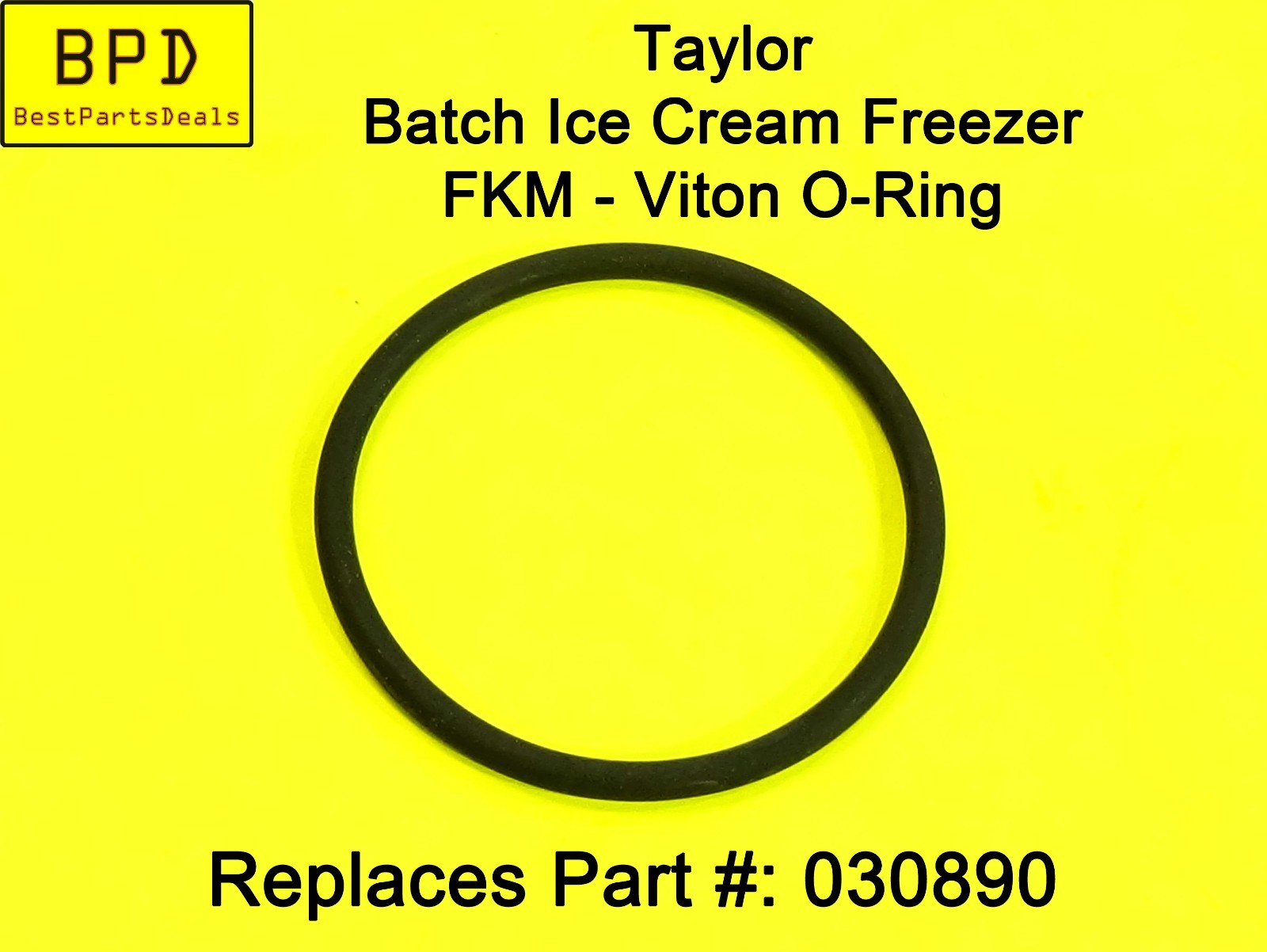 Black FKM O-Ring For Taylor Batch Ice Cream Freezer PN: 030890