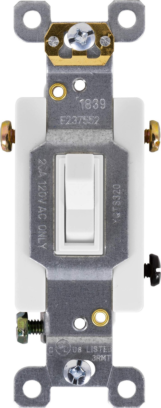 GE 42161 3-Way Toggle Switch, White