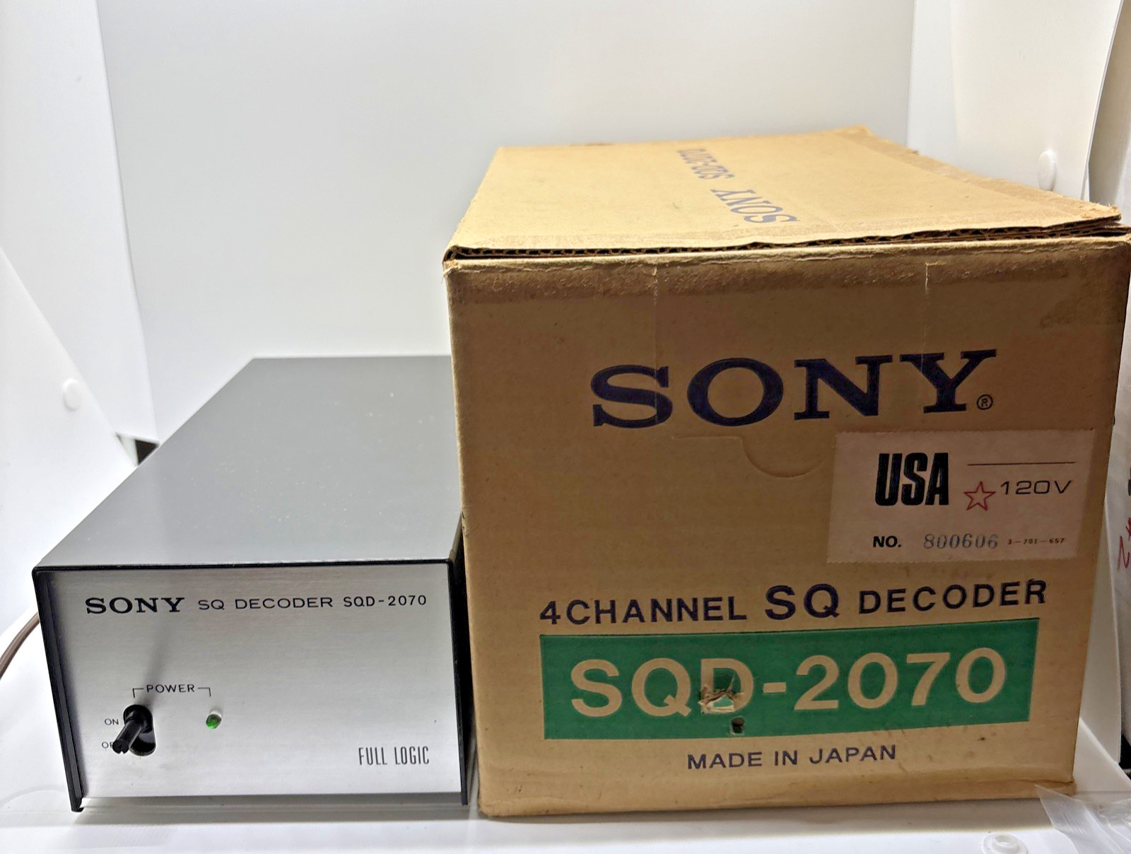 Sony SQ DECODER sqd-2070 - Power Tested Only (Green Light) - Sold As Is - UT