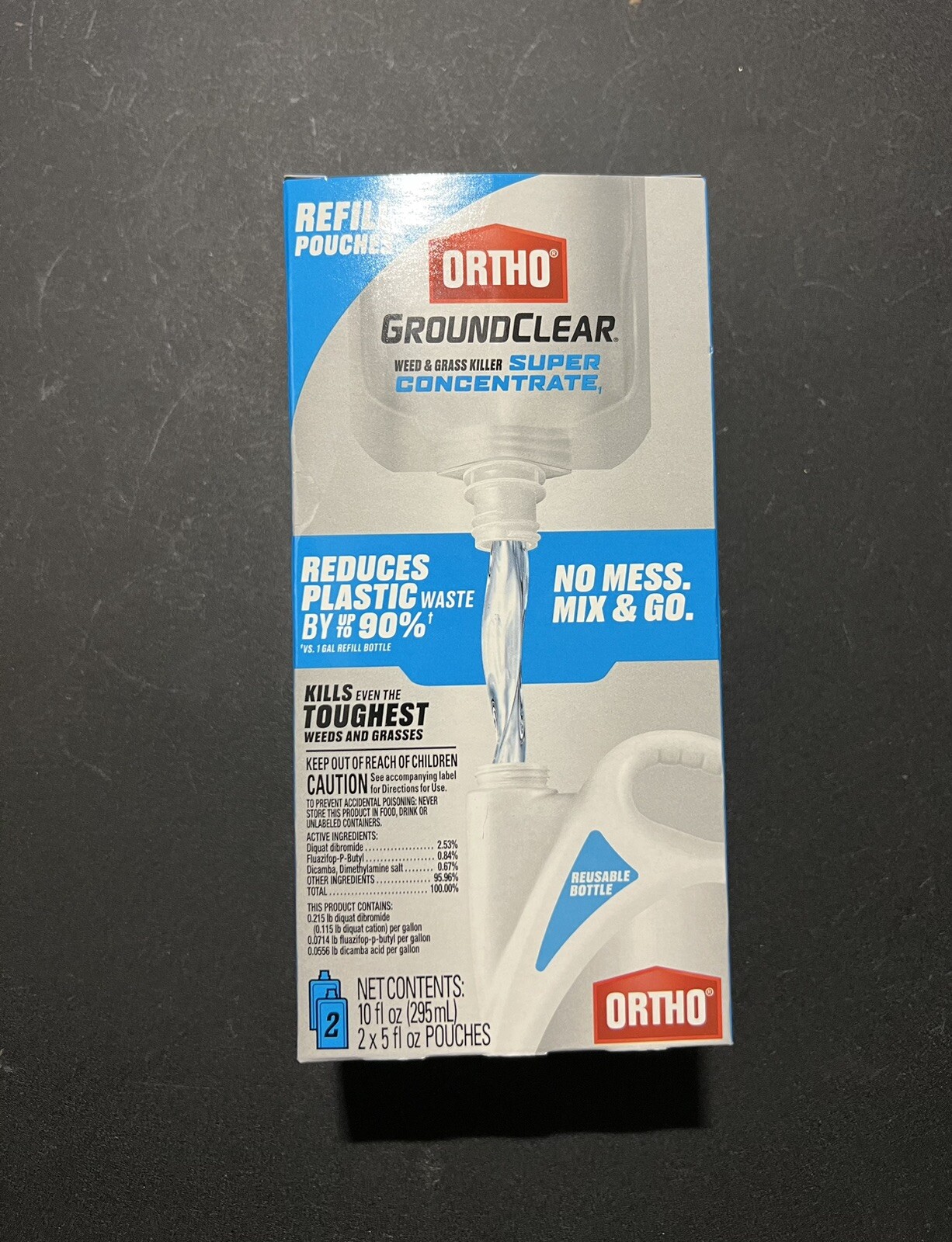 ORTHO GroundClear Super Concentrate Refill Grass Weed Killer  2 x 5 oz Pouches