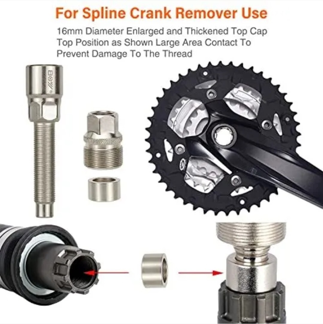 MatyKit Bicycle Crank Puller for Pulling Square Taper Cranks and Spline Crank Re
