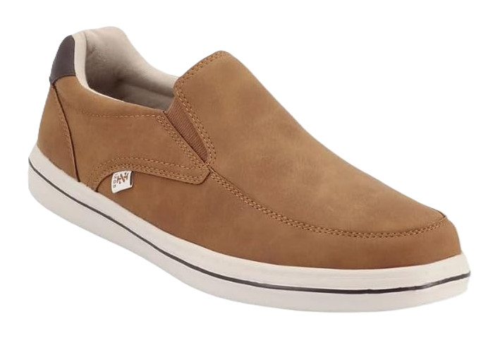 IZOD BARLOW Men's Casual Slip On Memory Foam Shoes Brown Size 9.5NEW