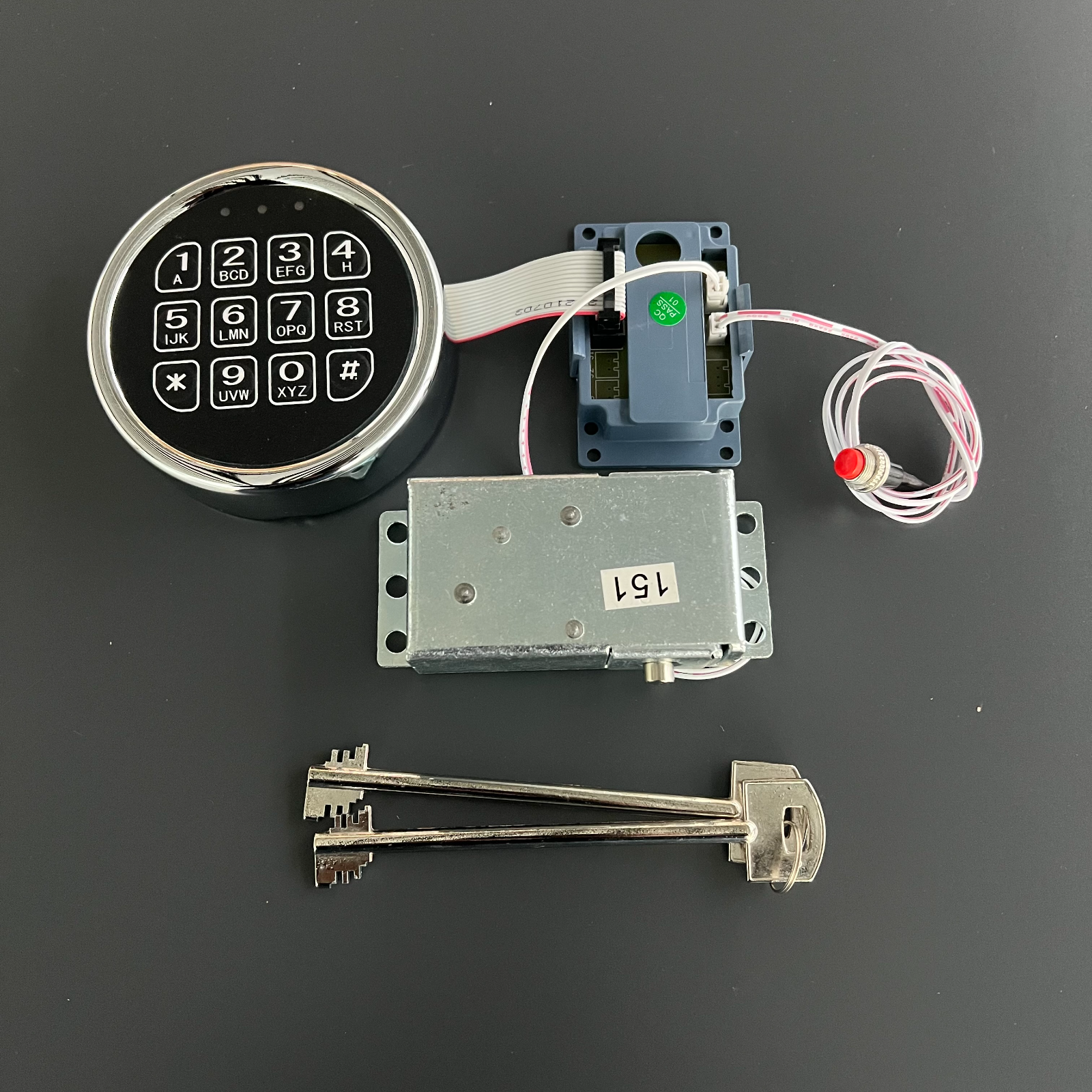 Gun Safe Lock Replacement,Chrome Keypad Electronic Safe Lock with Solenoid Lock