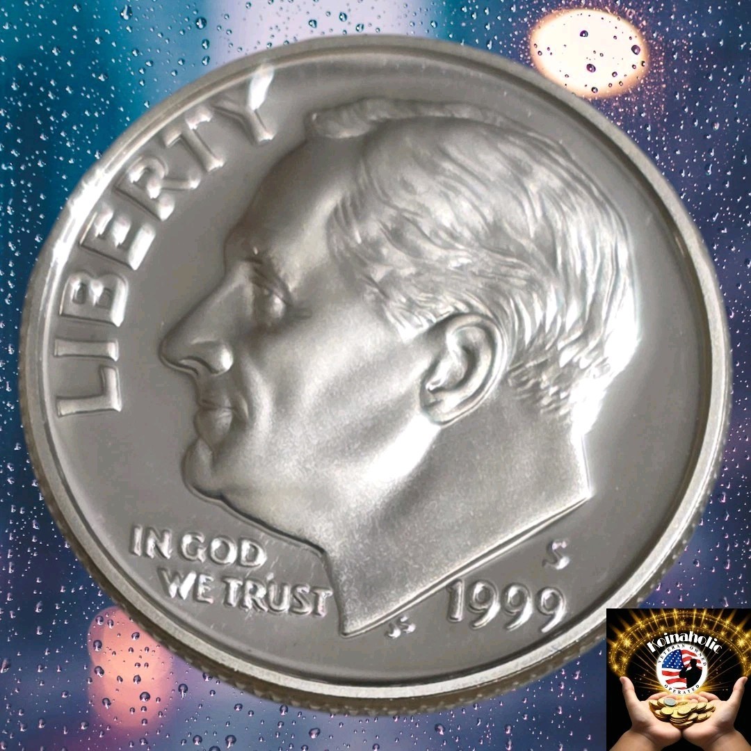 1999 S Proof SILVER Roosevelt Dime 10c DCAM 90% Silver From Proof Set 🔥