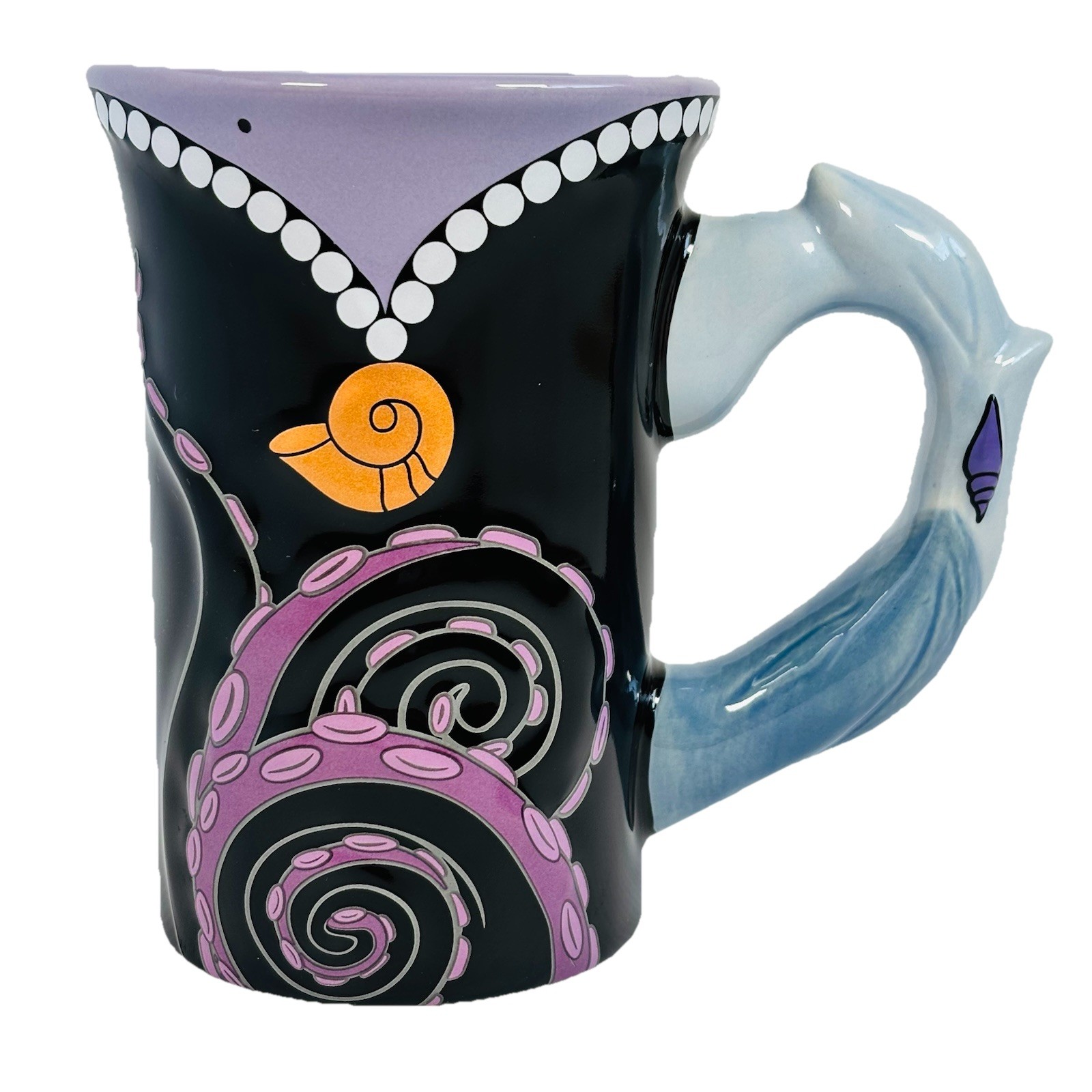Disney Parks The Little Mermaid Ursula Signature Dress 3D Mug Hair Handle