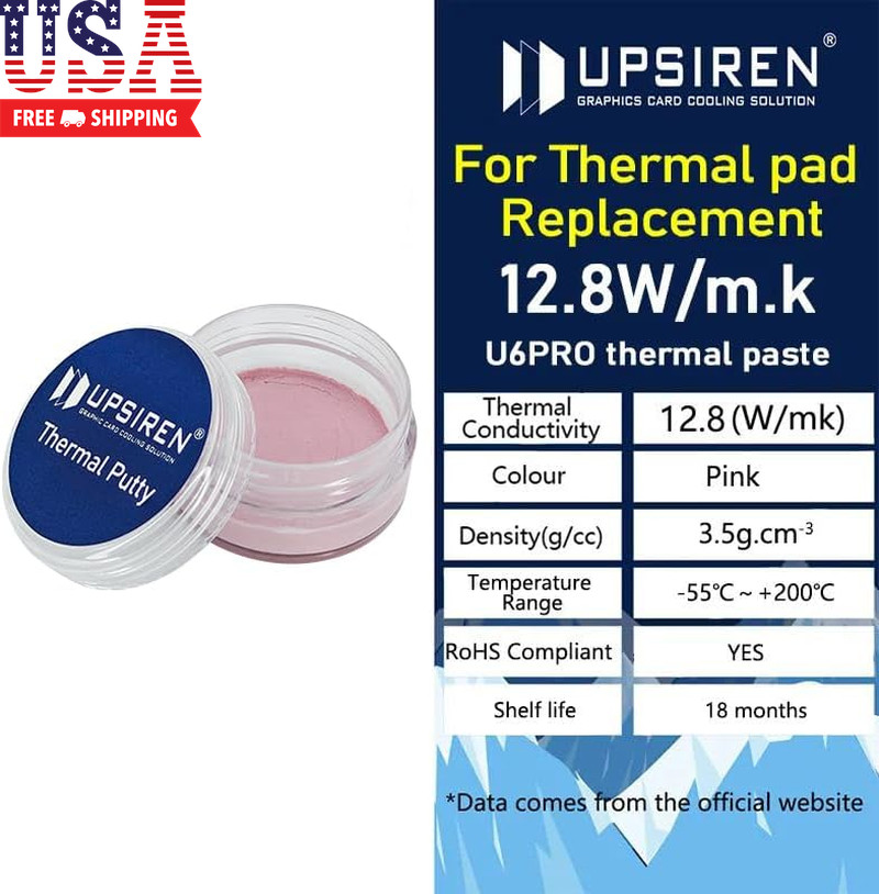 UTP-6 12.8W/Mk Thermal Putty for VGA GPU IC Processor Rapid Cooling Thermal Pad