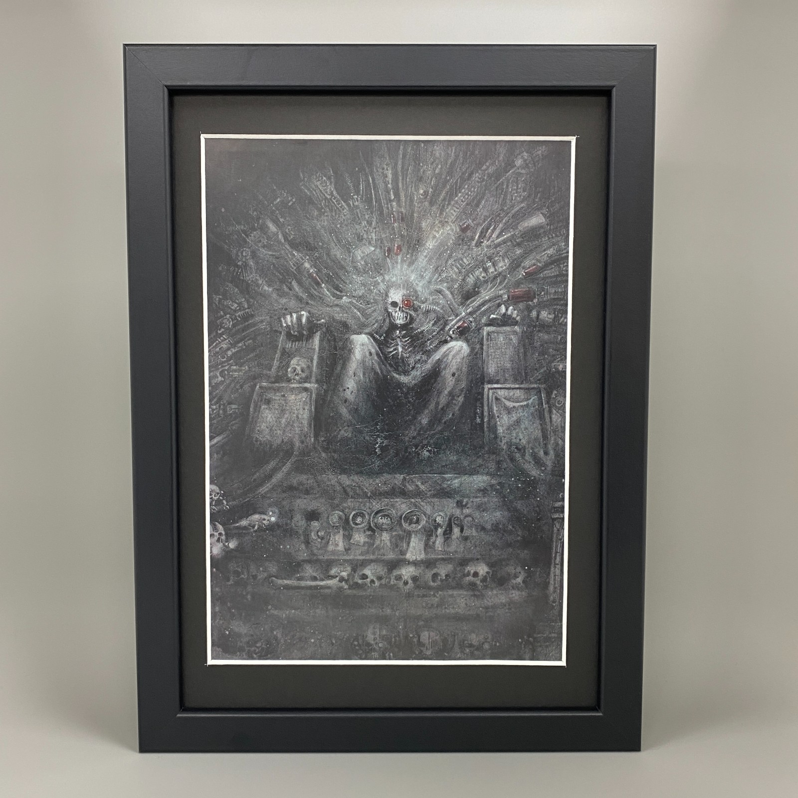 EMPEROR GOLDEN THRONE FRAMED ART JOHN BLANCHE WARHAMMER 40,000 40K
