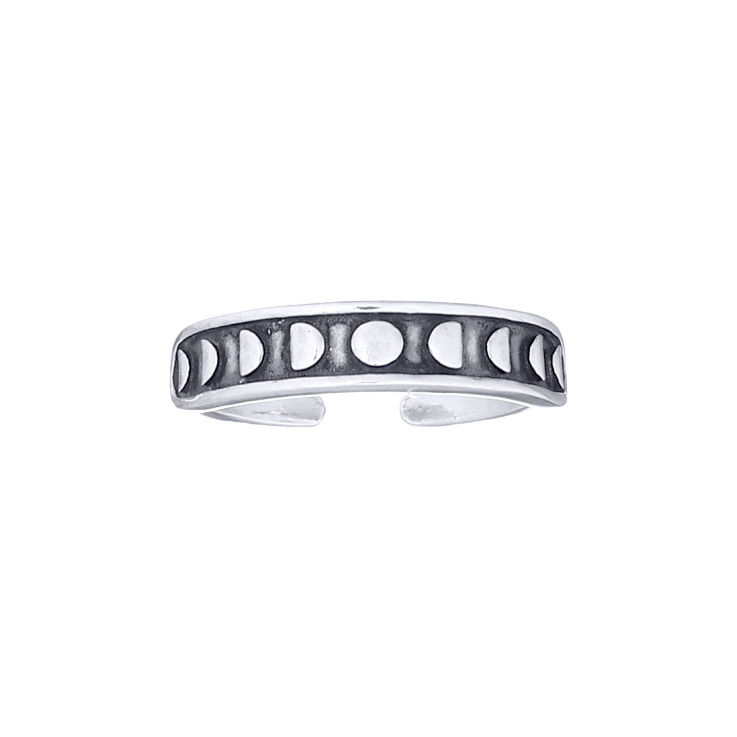 Silver Jewelco London Moon Phases Lunar Toe Ring
