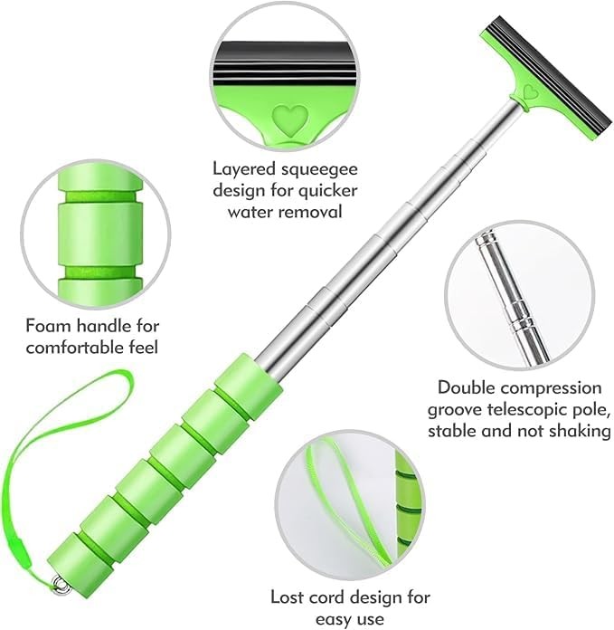 Retractable Car Mirror Squeegee - Telescopic Wiper for Rearview & Side Mirrors