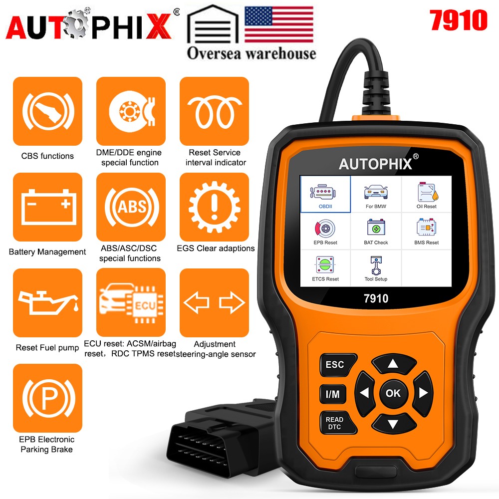 AUTOPHIX 7910 Fit For BMW Full System OBD2 Diagnostic Scanner ABS SRS EPB TPMS