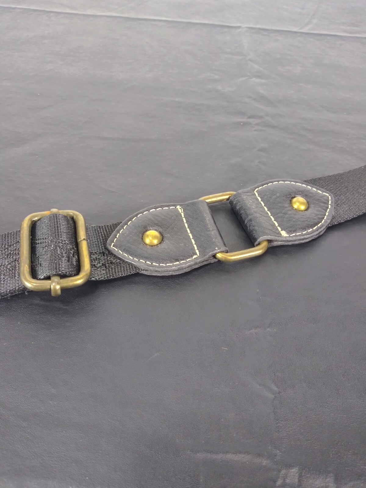 Montana West Black Web Adjustable Bag Strap Replacement STRAP ONLY Embossed Logo
