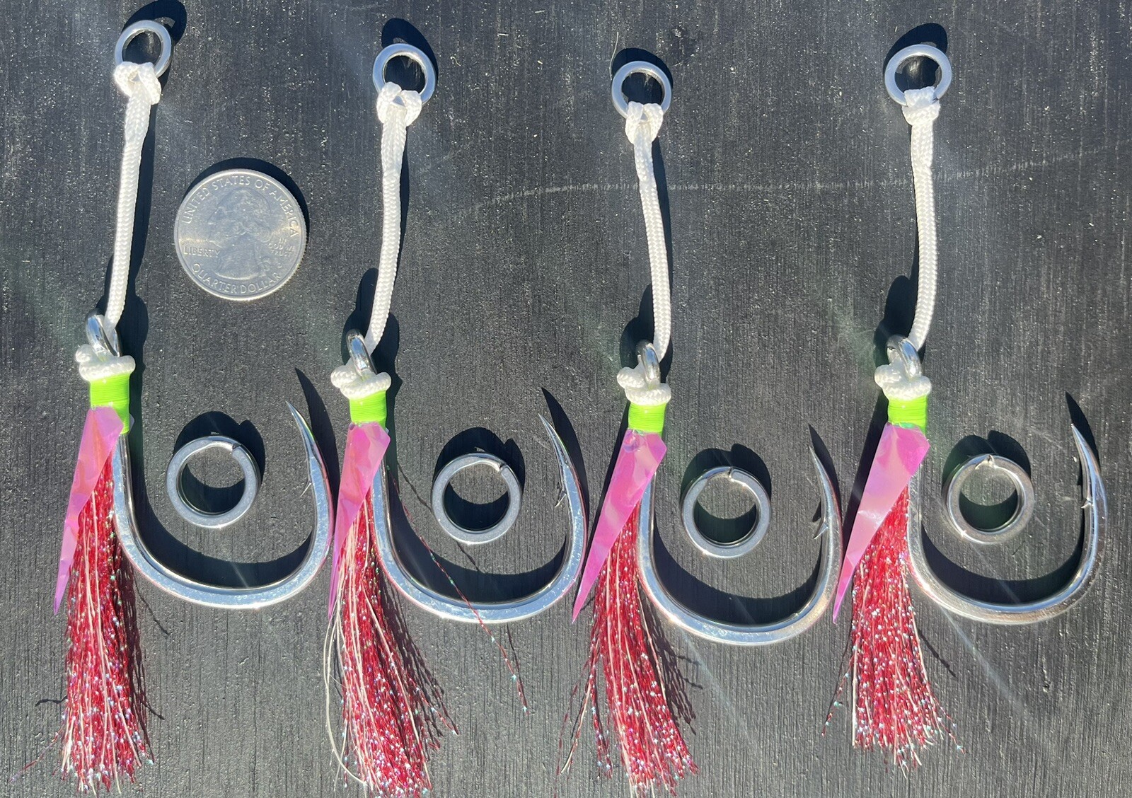 Heavy Duty Tuna Assist Hook 11/0 BKK  FREE 400lb Split Rings Upgrade Replacement