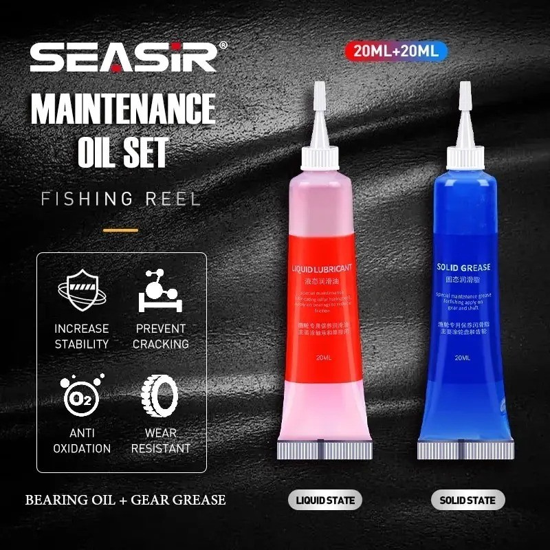 Protective Grease (20ml) + Lubricant Oil For Fishing Reel Bearing Mainten