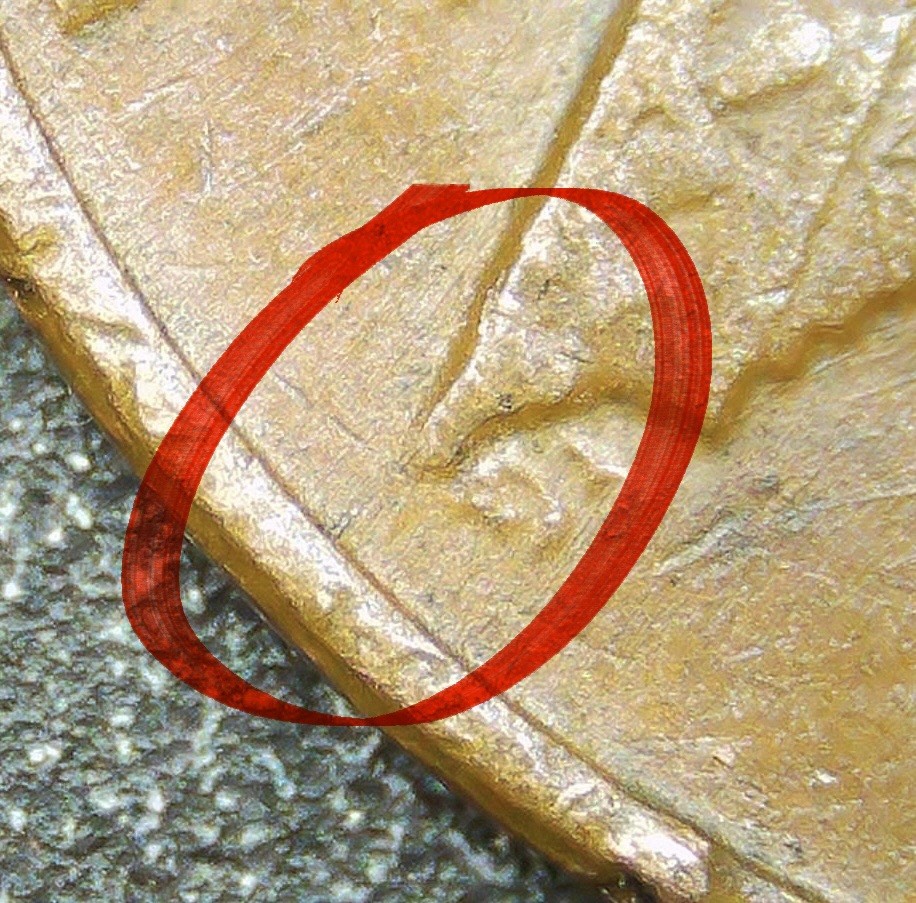 1982 P Lincoln Cent . Cracked Die On Reverse.3.1 Gm Copper..